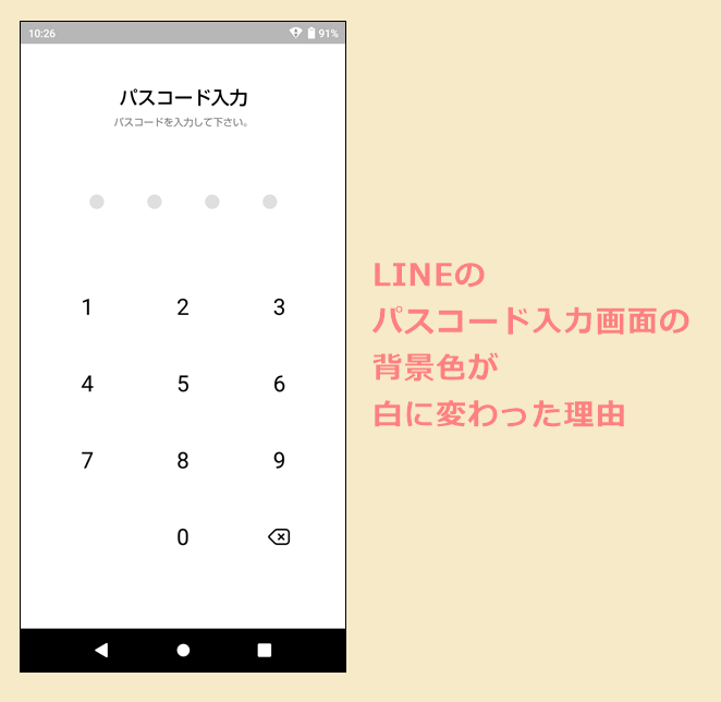 Lineのパスコード入力画面の色が変わった 白色になった理由 世界一やさしいアプリの使い方ガイド